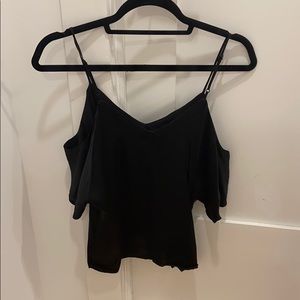 Off the shoulder silk blouse